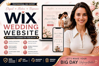 design a wix wedding website with rsvp and guest management