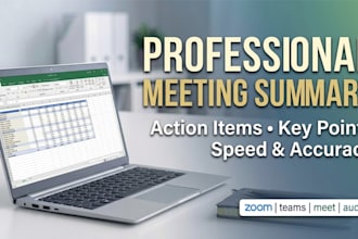 professionally summarize your meeting transcripts, audio, and zoom notes