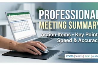 professionally summarize your meeting transcripts, audio, and zoom notes
