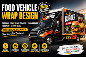 do food box truck, box trailer ,food trailer ,food cart, food stall wrap