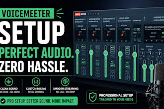 professionally setup voicemeeter audio routing for twitch and youtube