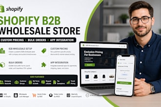 setup shopify b2b wholesale store custom pricing bulk orders app integration b2b