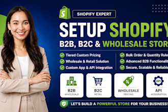 setup integrate shopify b2b wholesale custom shopify app pricing api integration