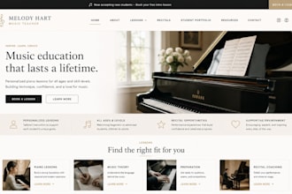 design squarespace music teacher website lessons site recital portfolio site