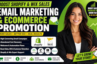 boost shopify and wix sales ROI email marketing and ecommerce promotion