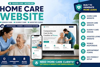 design home care website senior care elderly care healthcare website