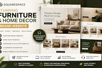 design squarespace furniture brand website home decor website showroom website