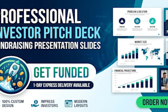design a premium startup investor pitch deck or corporate presentation