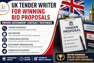 uk tender writer for winning bid proposals proven government contract responses