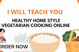 teach healthy home style vegetarian cooking online