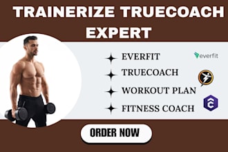 setup trainerize everfit truecoach fitness app and upload workout programs
