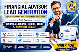 generate high quality financial advisor and finance leads