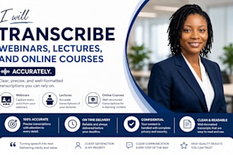 transcribe webinars, lectures, and online courses accurately
