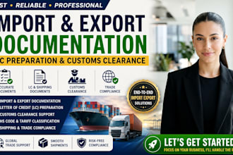 prepare import export documentation, lc and customs clearance