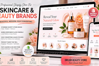 build a skincare website beauty shopify store and cosmetics store