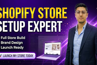complete shopify store setup, professional branding and launch optimization