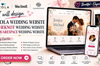 design zola wedding webdsite theknot wedding website squarespace wedding website
