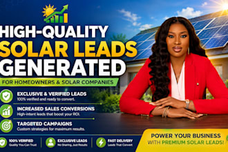 generate exclusive solar leads for homeowners and solar companies