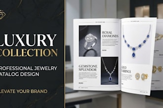 create jewelry catalog, luxury collection and product booklet