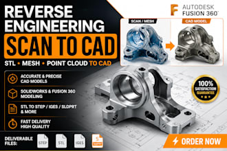 reverse engineering scan to cad 3d model scan stl to step solidworks mesh to cad
