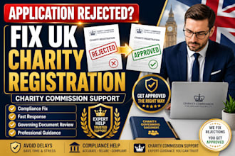 fix rejected UK charity registration application