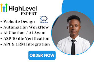 build gohighlevel website ghl sales funnel landing page and automation