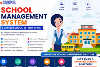 develop school management app, school fees payment app, school software