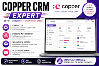 set up copper CRM automation, pipelines, and workflow customization
