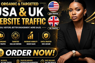 do organic USA,UK website traffic to increase shopify, etsy sales