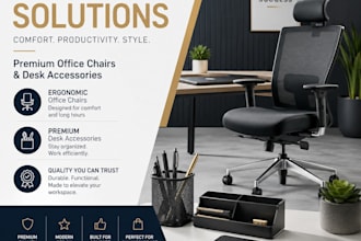 design modern office chairs, desk accessories and ergonomic workspace products