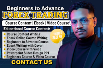 create a forex trading strategy course for beginners ebook, video course and PPT