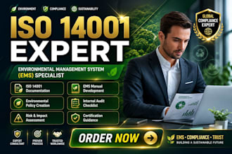 prepare iso 14001 environmental management system and compliance docs