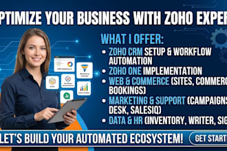 setup zoho crm, zoho campaigns, zoho sites, zoho form books, zoho desk and sites