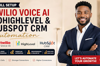 setup twilio voice ai meta ads go highlevel capi hubspot zoho CRM automation