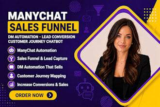 build manychat sales funnel automation for lead conversion and customer journeys