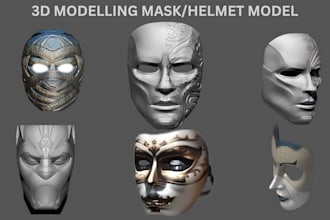 sculpt custom 3d mask 3d helmet cosplay armor stl for 3d printing