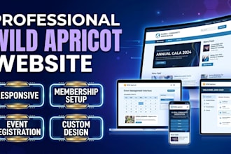 design wild apricot website professionally, wild apricot membership website