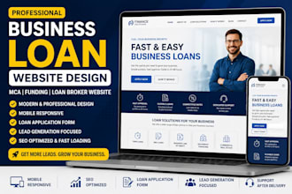 design business loan website, mca website, funding website, loan broker website