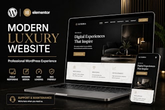 create premium luxury wordpress website in elementor