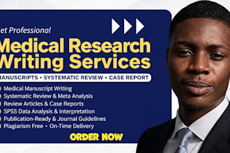 write medical manuscript, review article and scientific publication