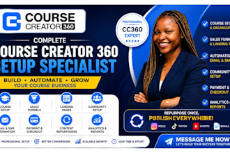 setup course creator 360 cc360 online community and content repurposing system