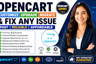 customize upgrade migrate and fix any opencart issue