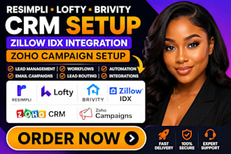 resimpli crm setup lofty brivity zillow idx integrate zoho campaign real estate