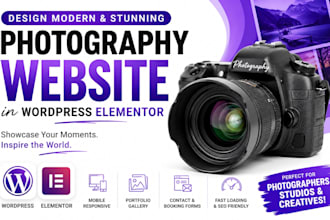 design wordpress photography website in elementor