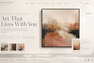 design squarespace artist portfolio shop print on demand artwork website
