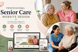 build an independent living, assisted, senior care, caregiver website design