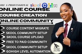 setup skool community skool course creation membership tier automation