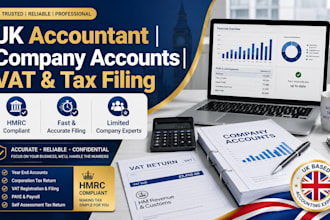 be your uk accountant do uk company account uk tax filling and uk vat filling
