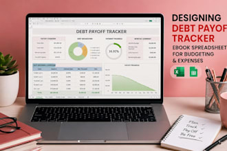 design debt payoff tracker ebook spreadsheet for budgeting and expenses