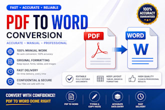 convert PDF to word manually and accurately
